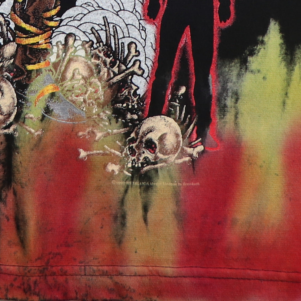 1992 Metallica Unforgiven Crystal Rain Flames Shirt