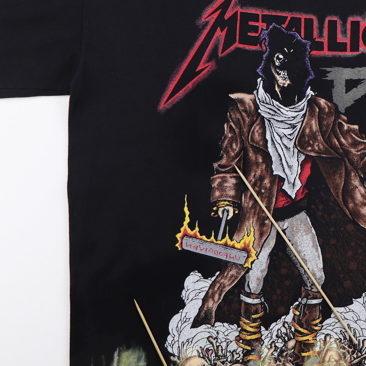 1992 Metallica Unforgiven Crystal Rain Flames Shirt