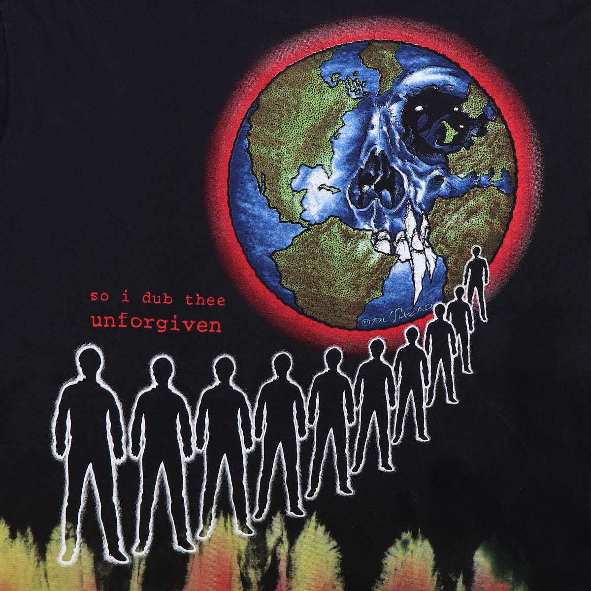 1992 Metallica Unforgiven Crystal Rain Flames Shirt