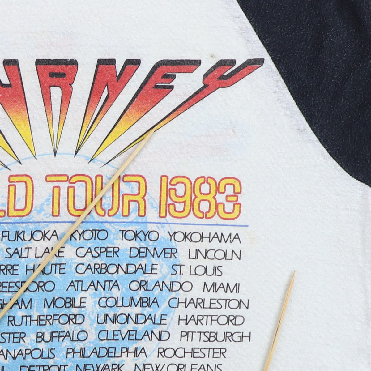 1983 Journey World Tour Jersey Shirt