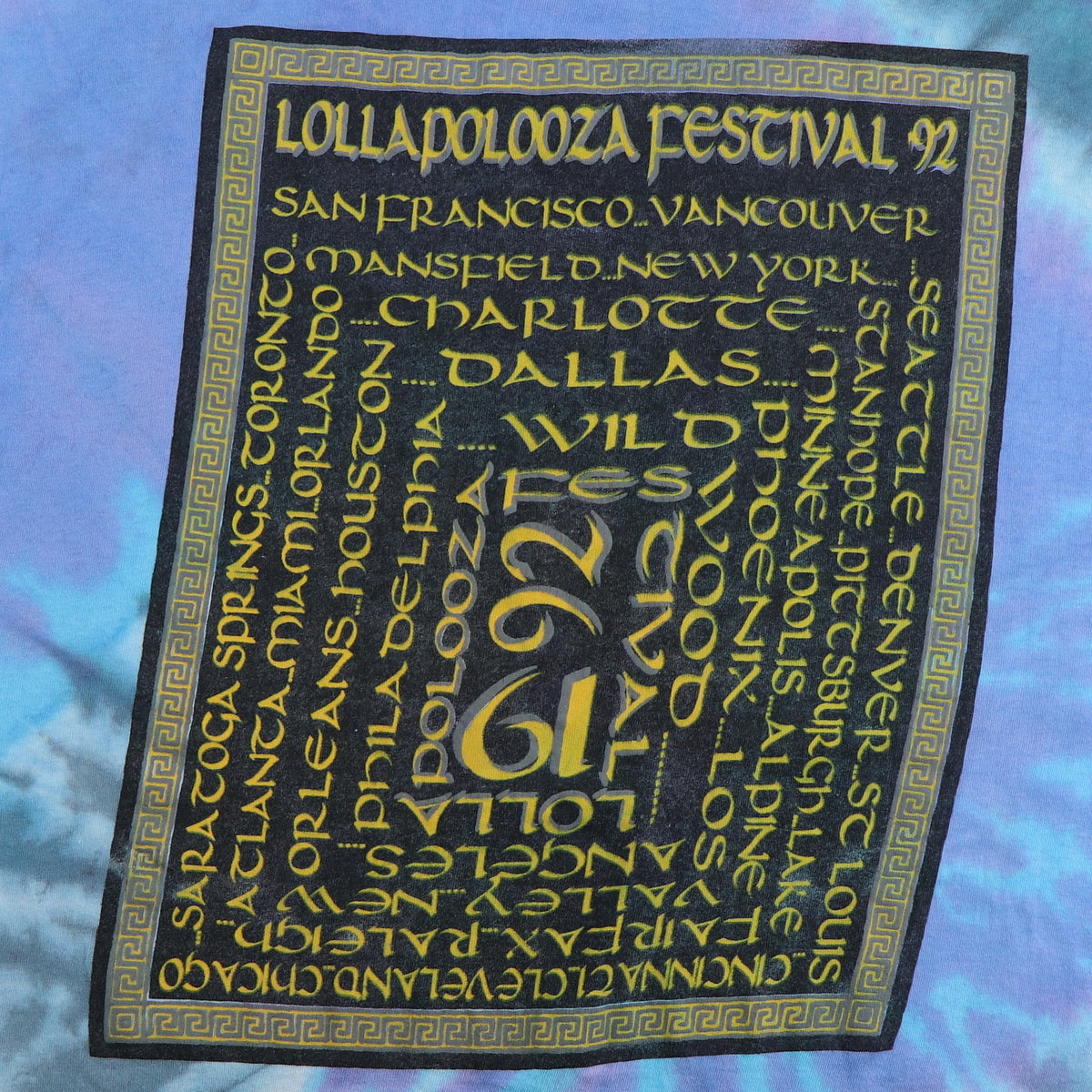 1992 Lollapalooza Festival Tie Dye Shirt