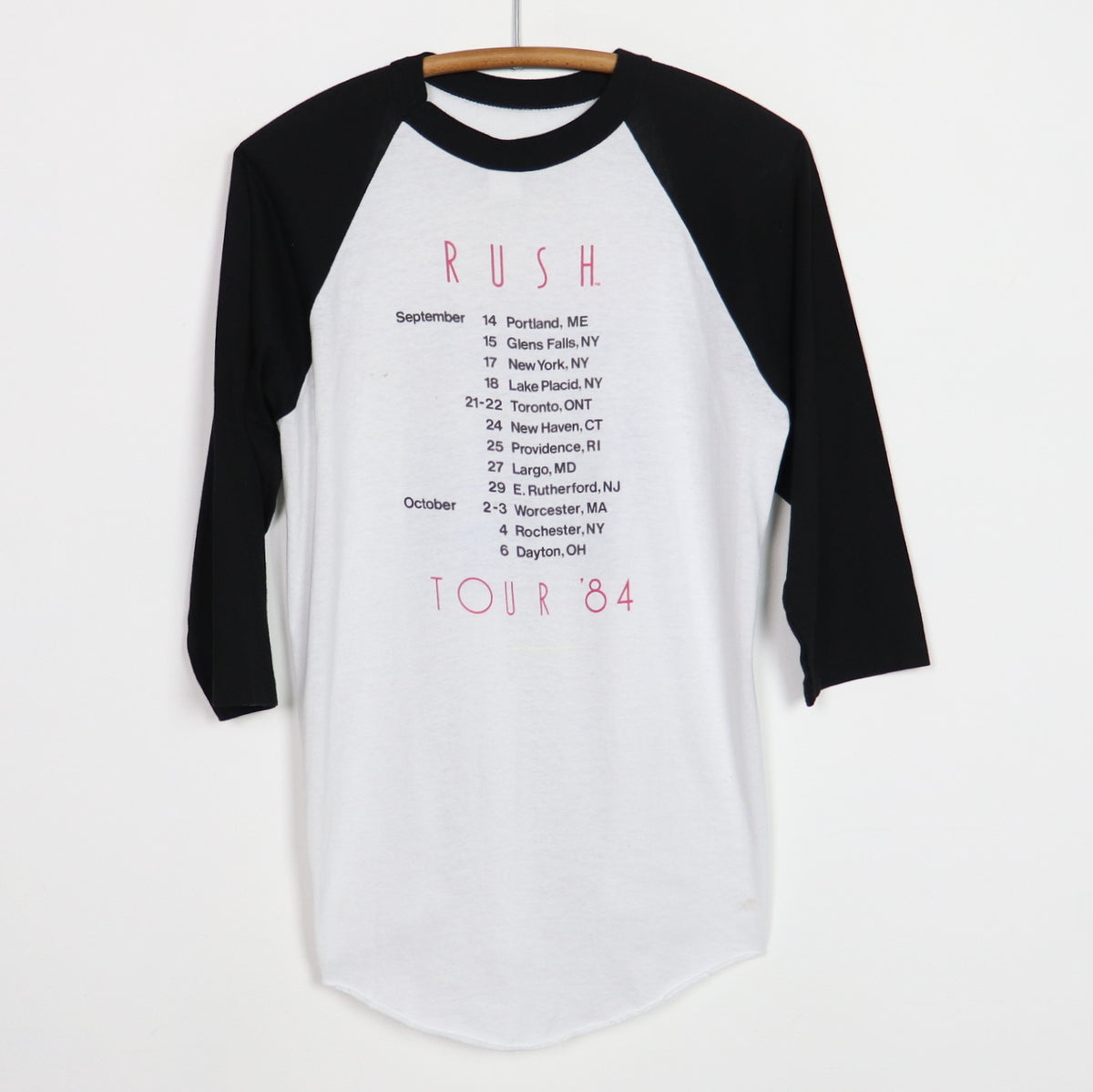 1984 Rush Grace Under Pressure Tour Jersey Shirt