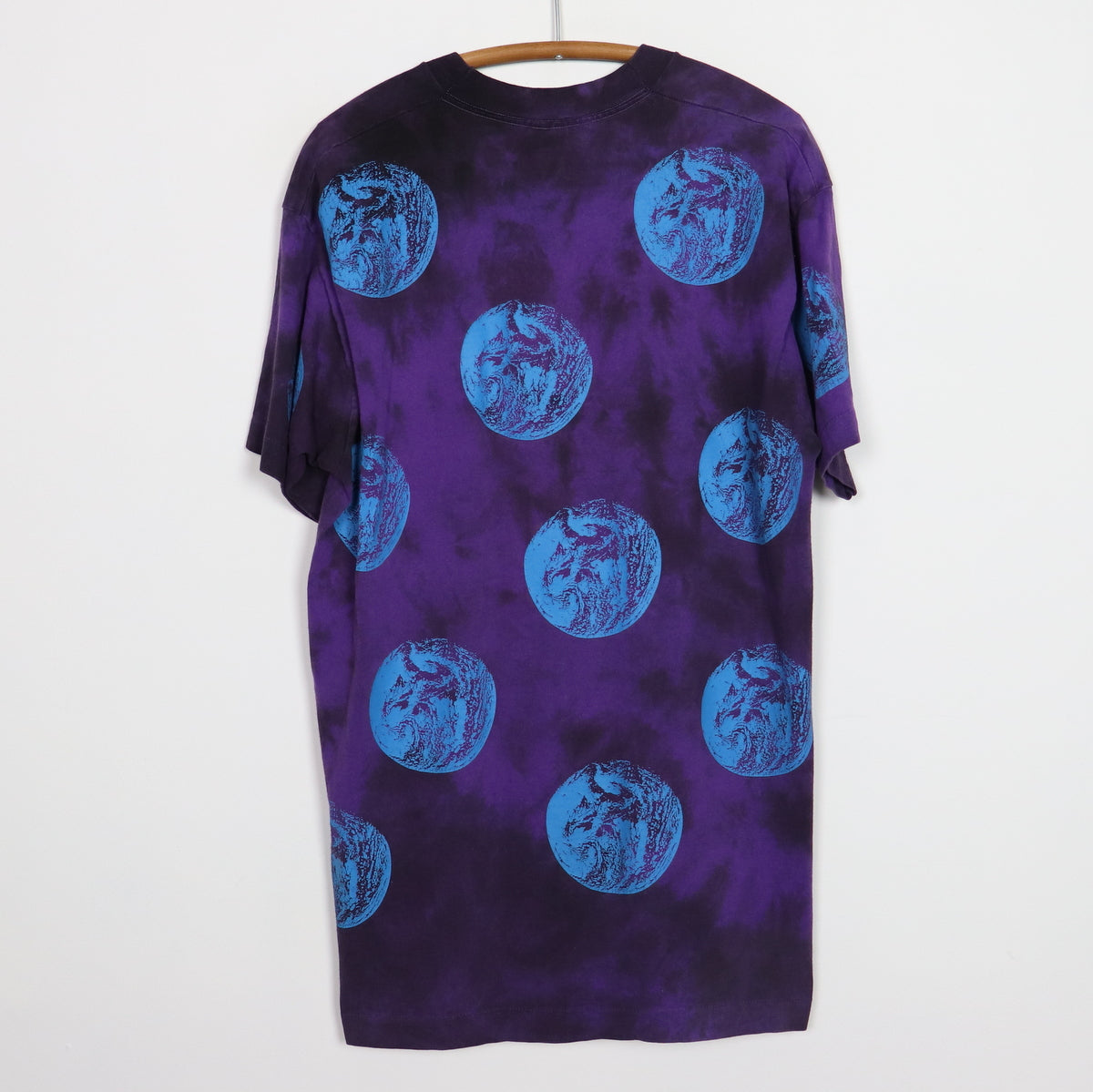 1990s Nappy Threads Earth All Over Print Tie Dye Shirt