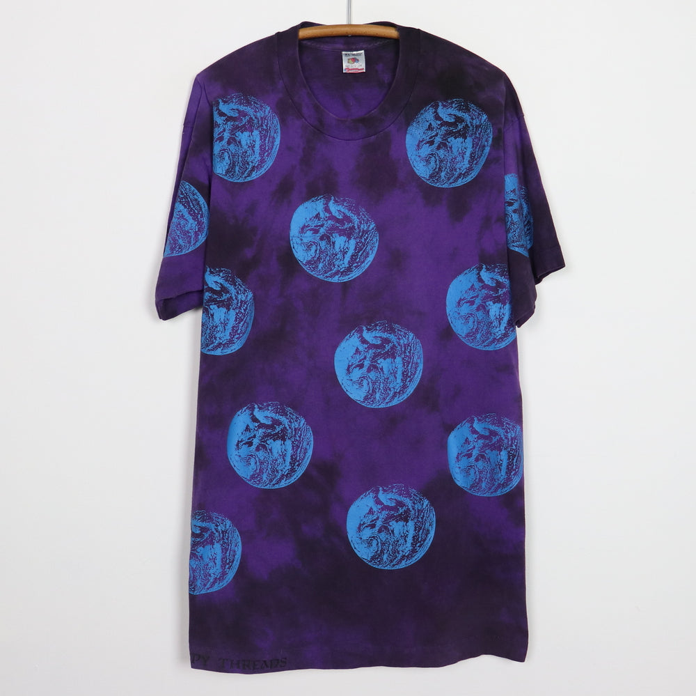 1990s Nappy Threads Earth All Over Print Tie Dye Shirt