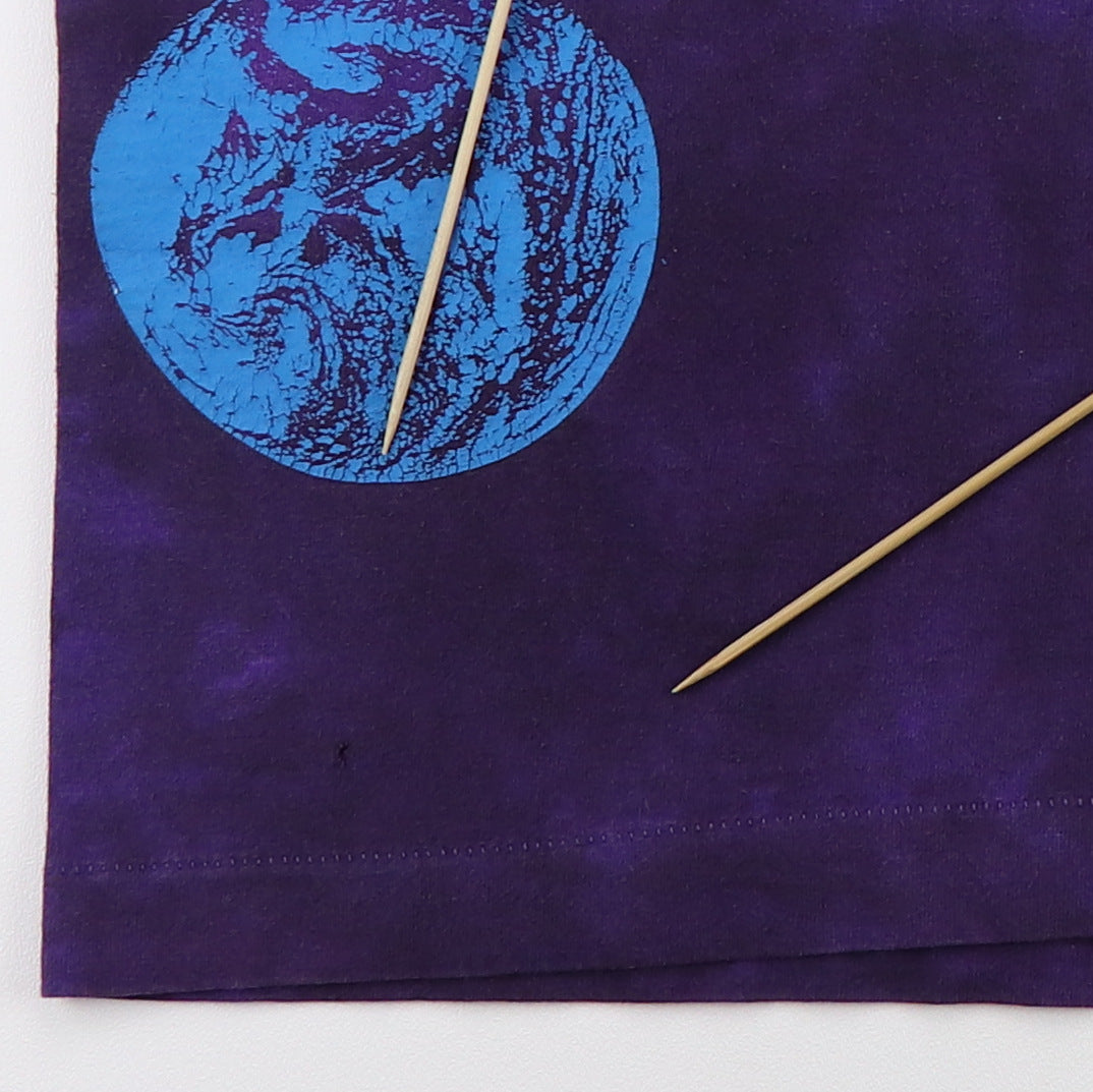 1990s Nappy Threads Earth All Over Print Tie Dye Shirt