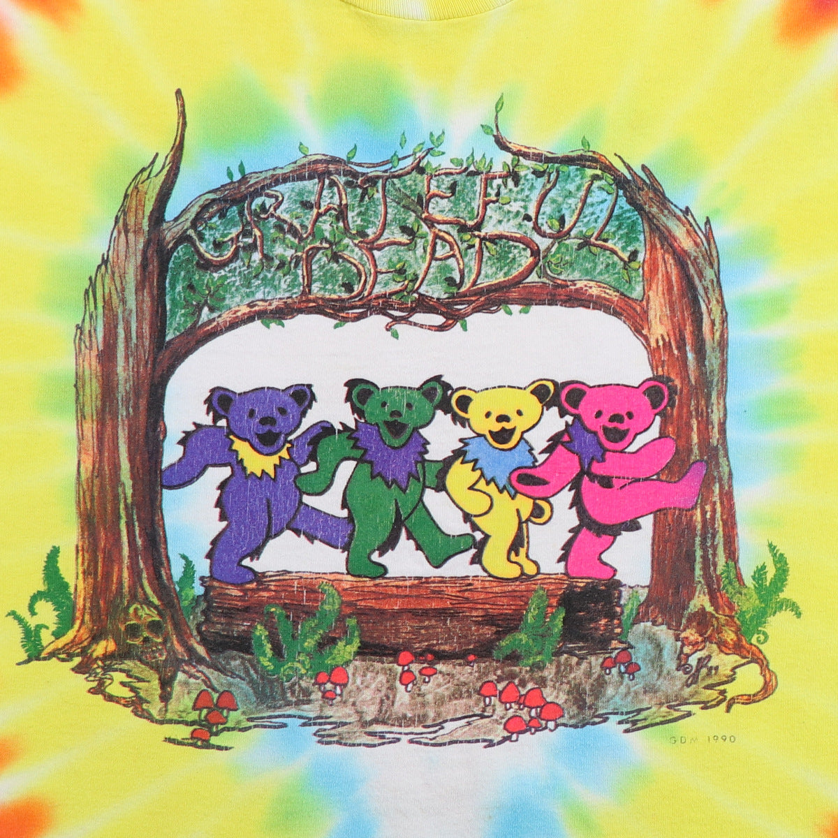 1990 Grateful Dead Dancing Bears 25th Anniversary Tour Shirt