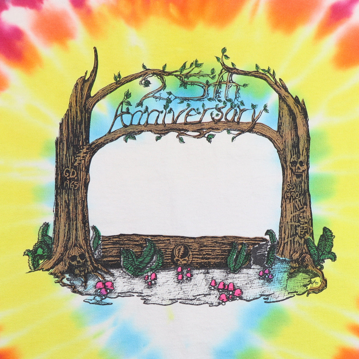 1990 Grateful Dead Dancing Bears 25th Anniversary Tour Shirt