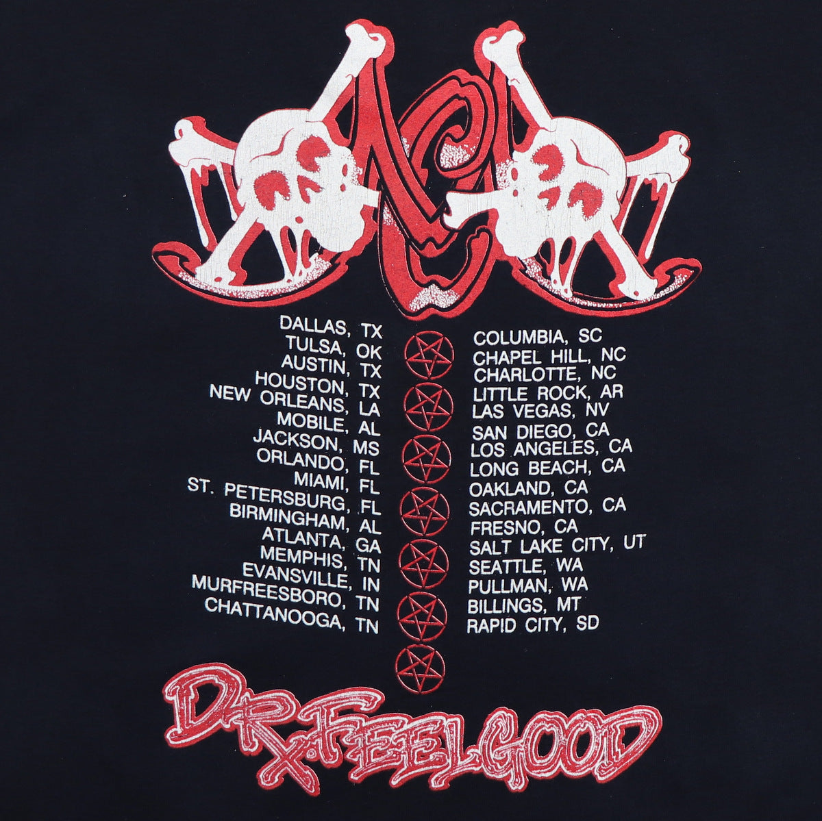 1989 Motley Crue Dr Feelgood Tour Shirt