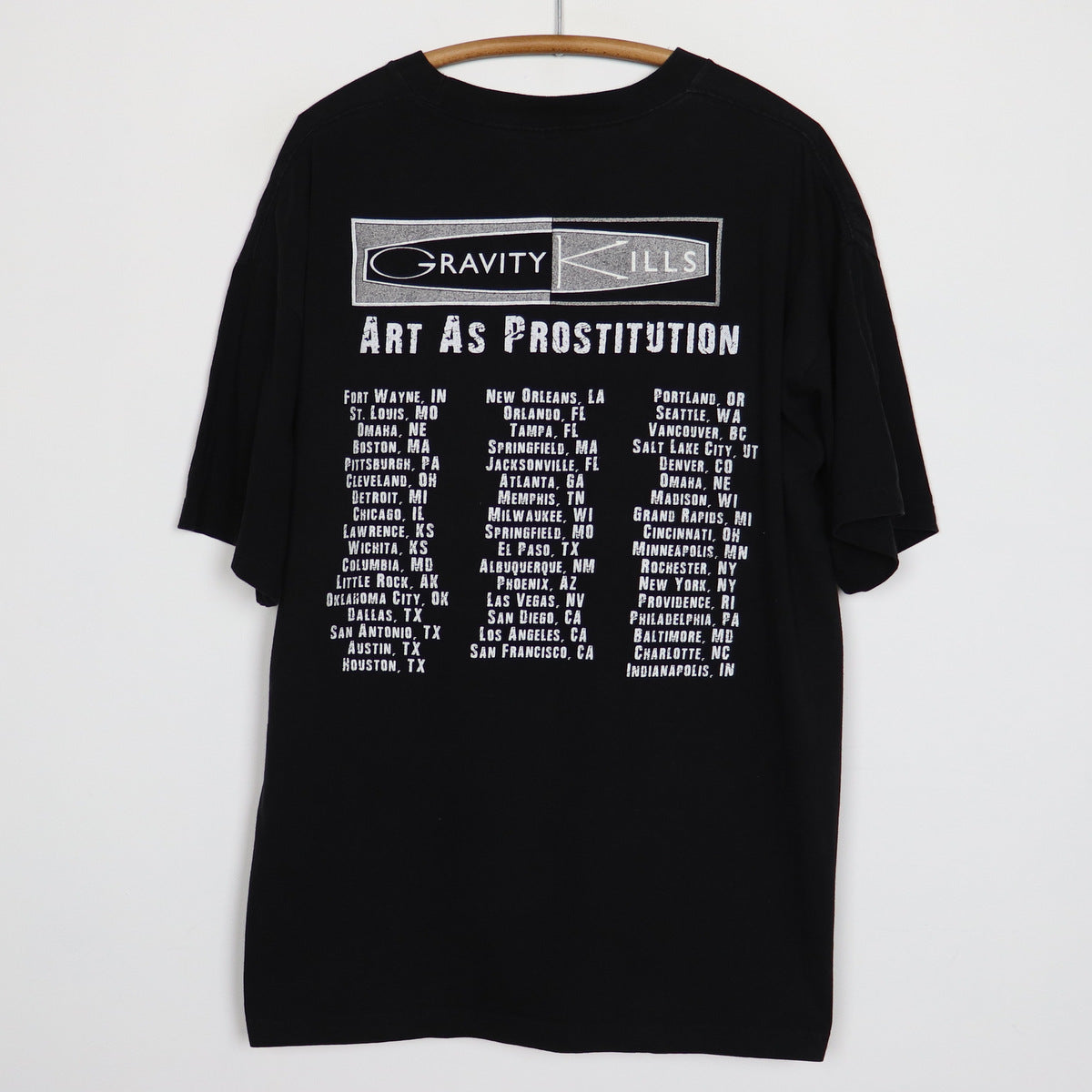 1998 Gravity Kills Whore Art As Prostitution Tour Shirt