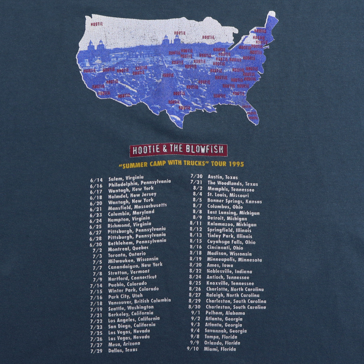 1995 Hootie & The Blowfish A Little Hootie Never Hurt Tour Shirt