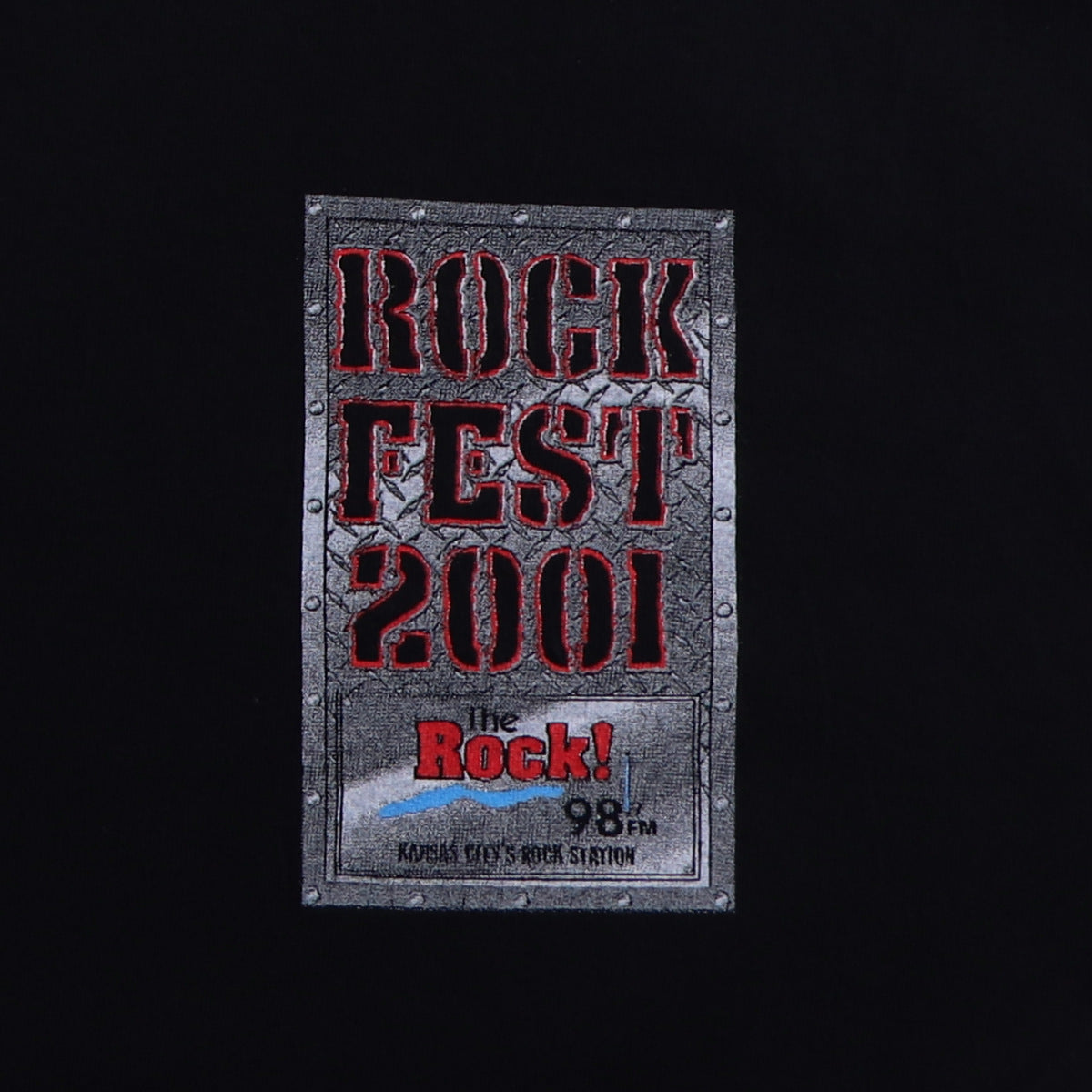 2001 Rockfest 98.9 The Rock Kansas City Concert Shirt
