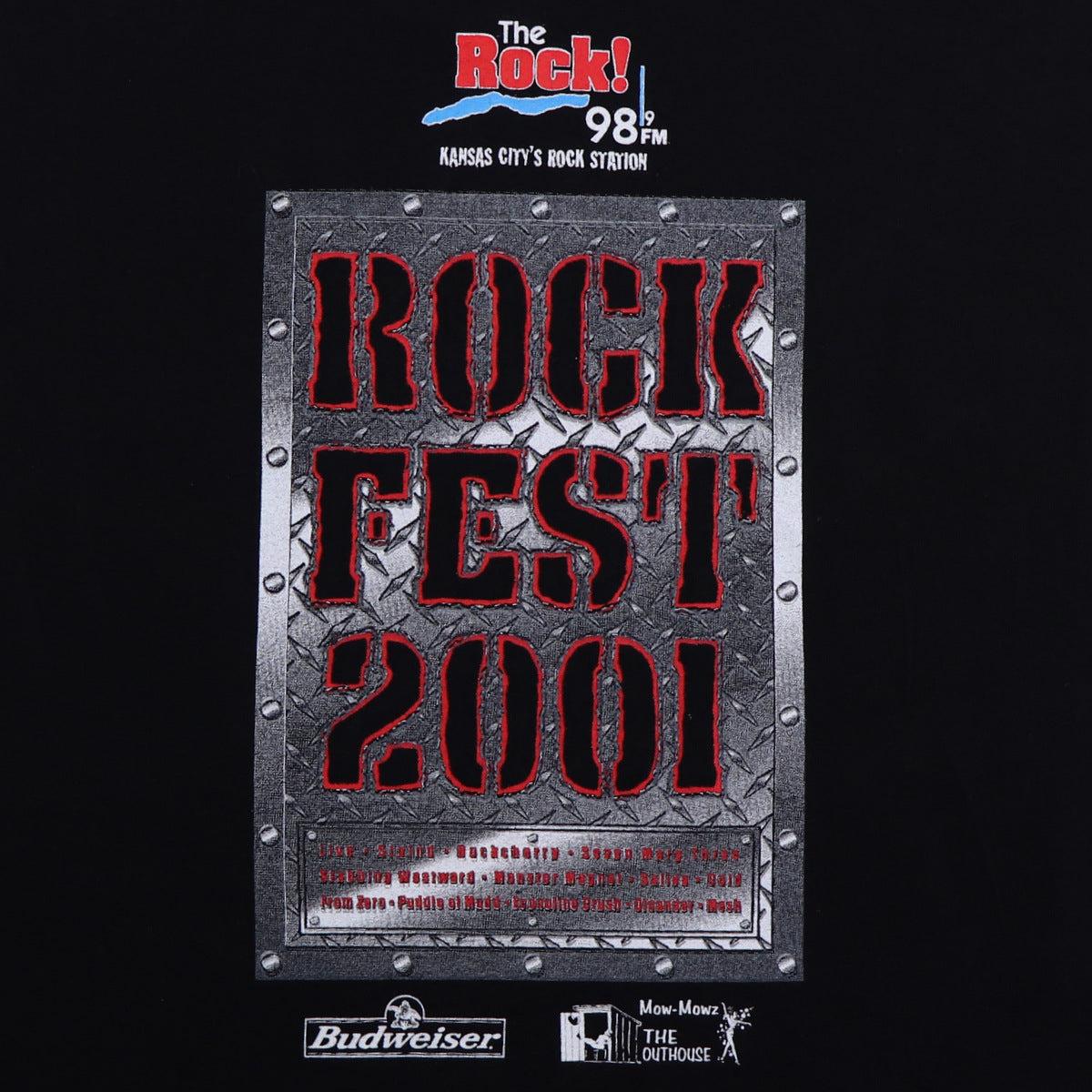 2001 Rockfest 98.9 The Rock Kansas City Concert Shirt