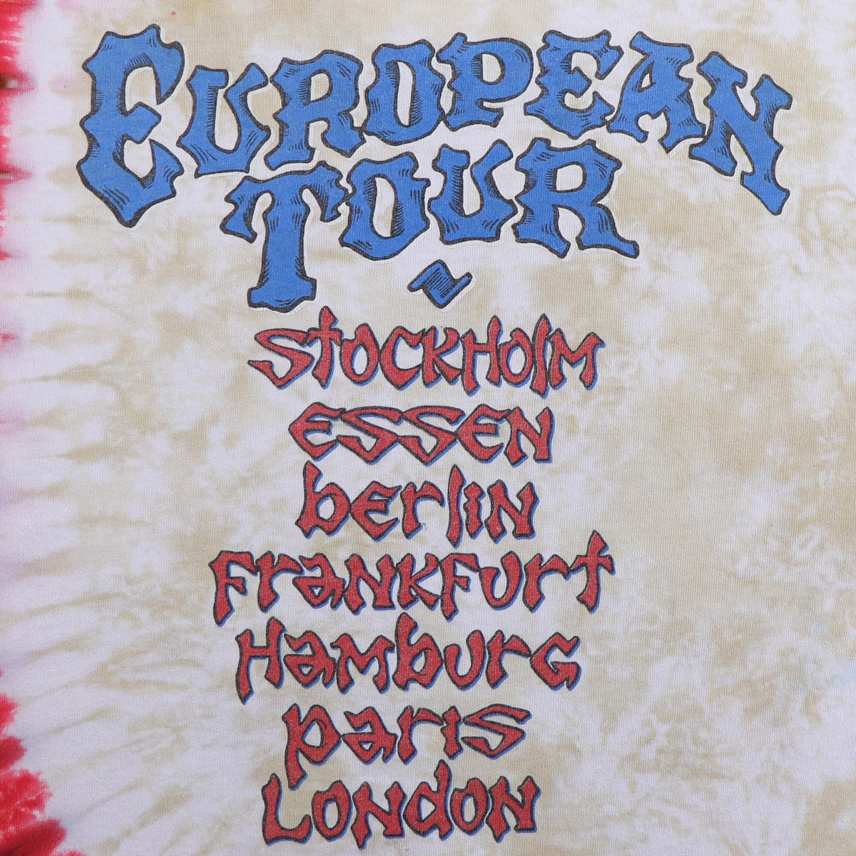 1990 Grateful Dead European Tour Tie Dye Shirt