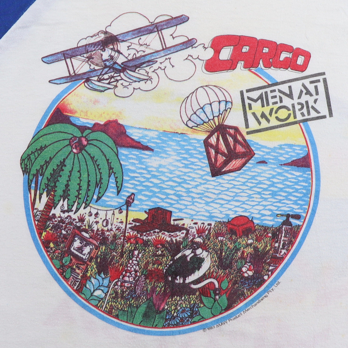 1983 Men At Work Cargo North American Tour Jersey Shirt