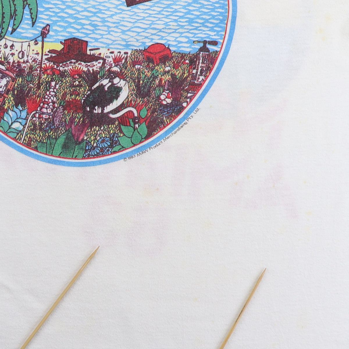 1983 Men At Work Cargo North American Tour Jersey Shirt