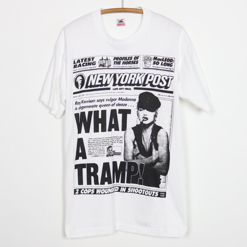 1990s Madonna What A Tramp Newspaper Shirt