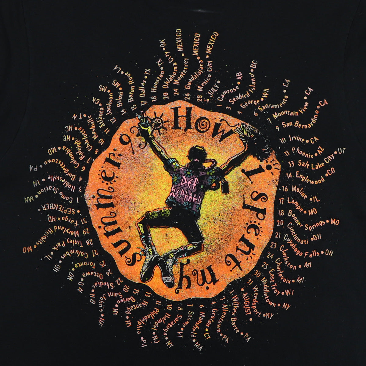 1993 Def Leppard How I Spent My Summer Tour Shirt