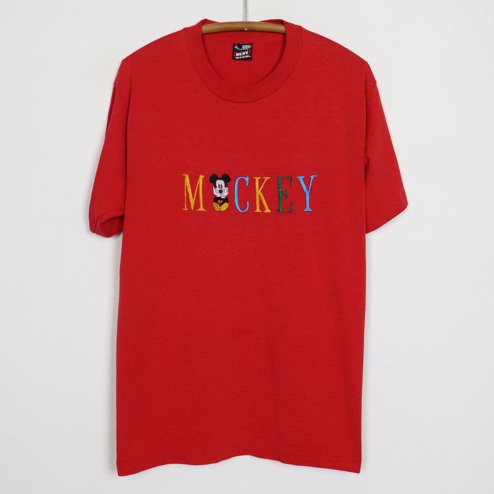 1990s Mickey Mouse Embroidered Shirt