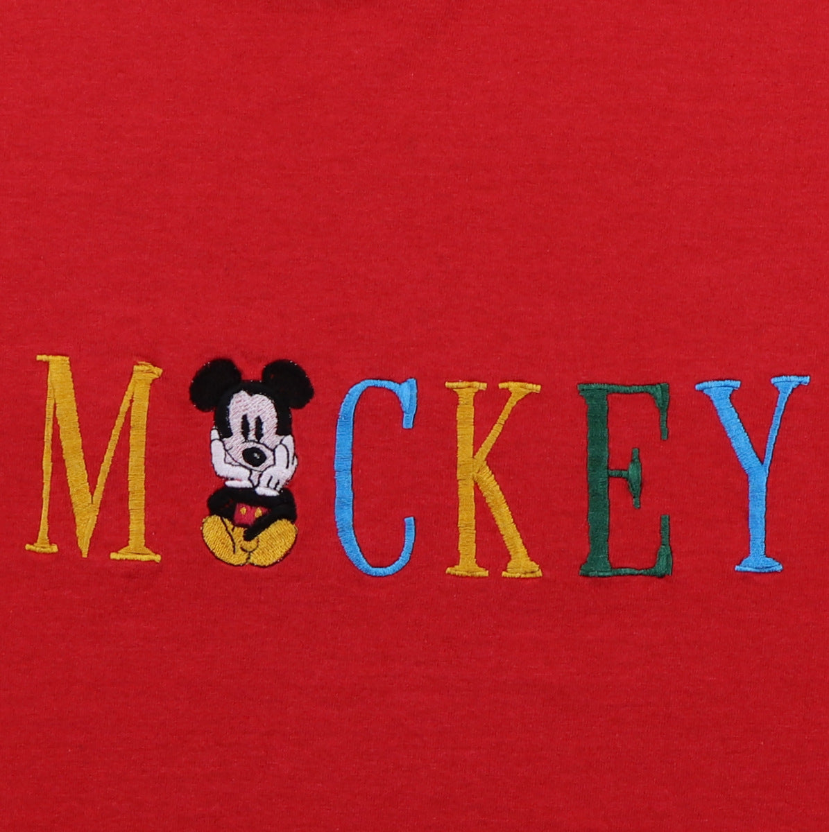 1990s Mickey Mouse Embroidered Shirt