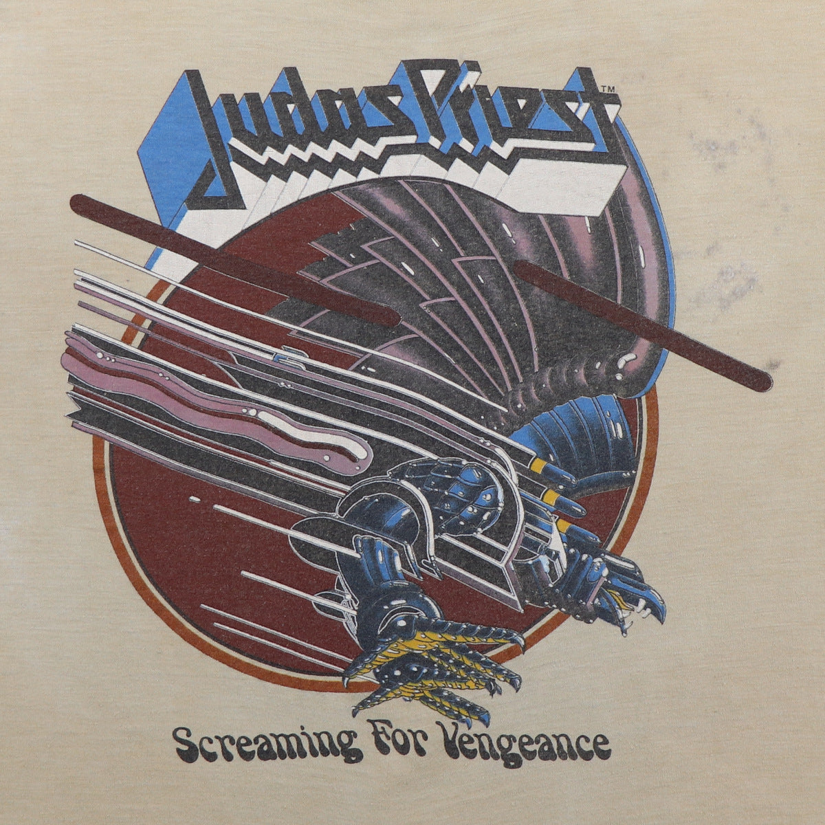 1982 Judas Priest Screaming For Vengeance Camo Sleeve Tour Shirt