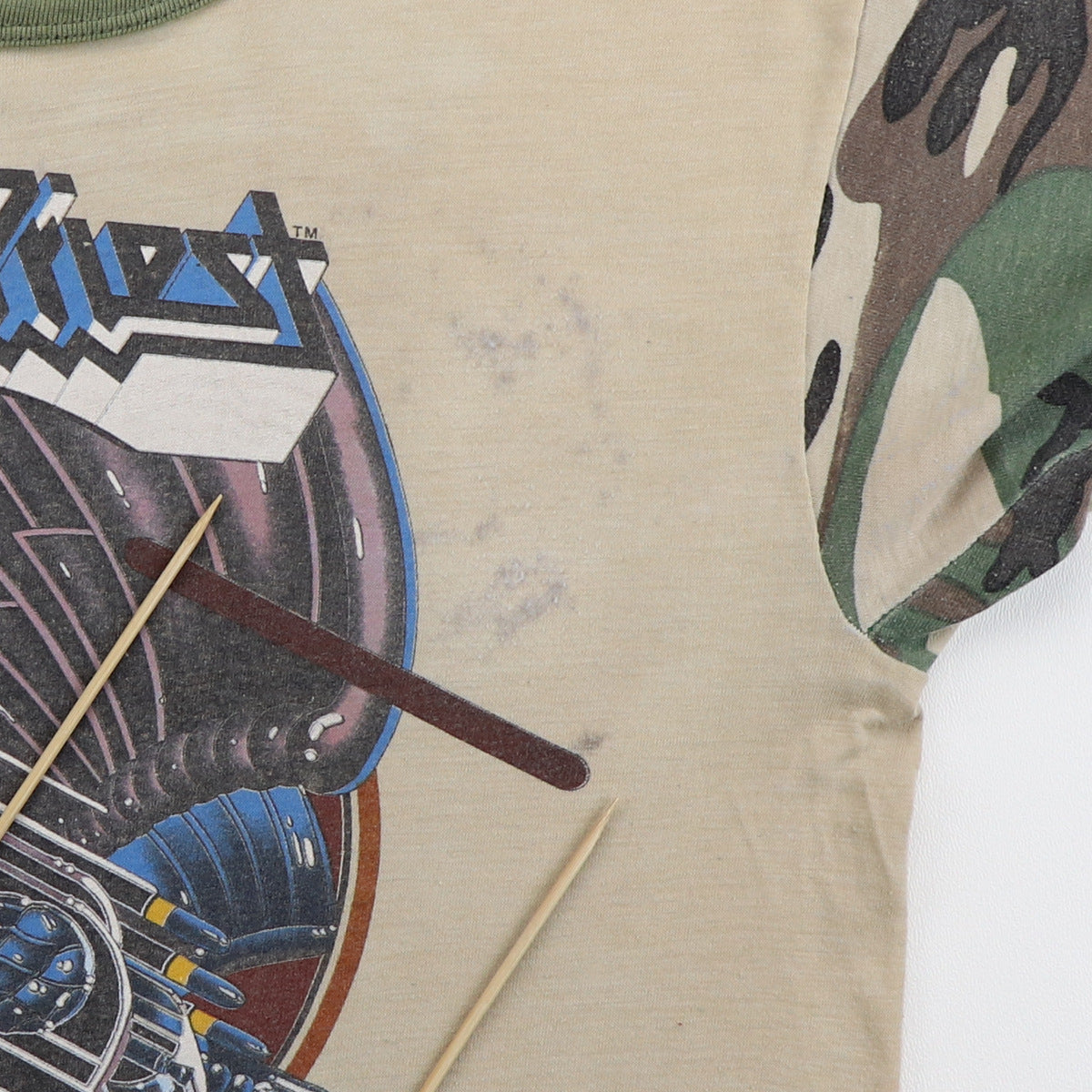 1982 Judas Priest Screaming For Vengeance Camo Sleeve Tour Shirt