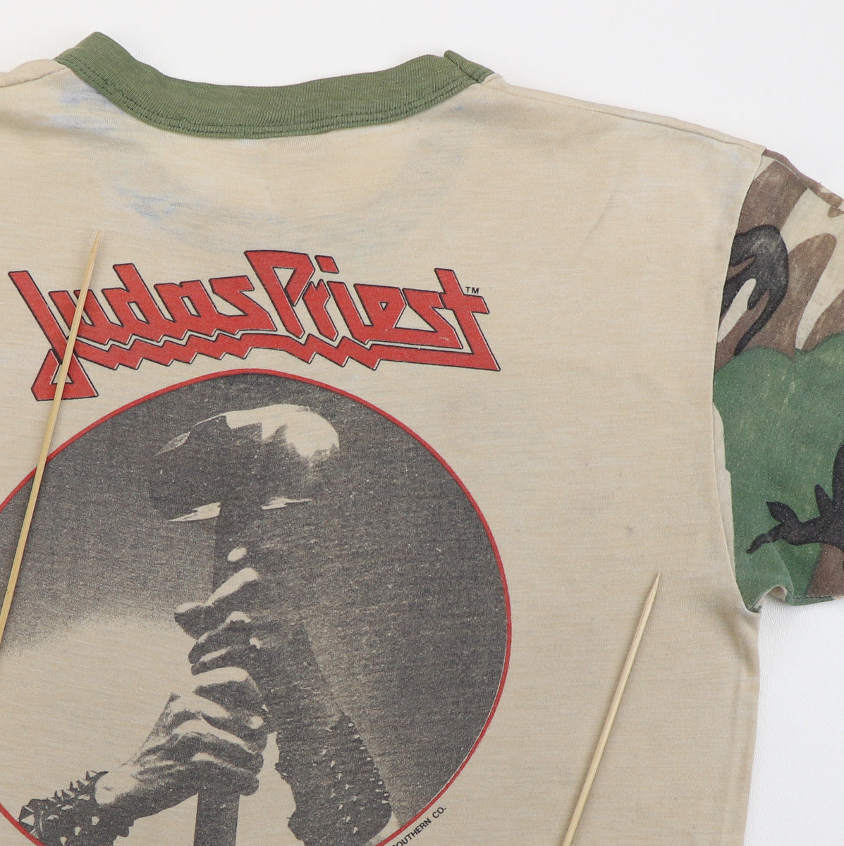 1982 Judas Priest Screaming For Vengeance Camo Sleeve Tour Shirt