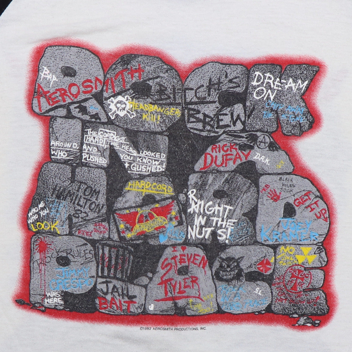 1982 Aerosmith Rock In A Hard Place Jersey Shirt