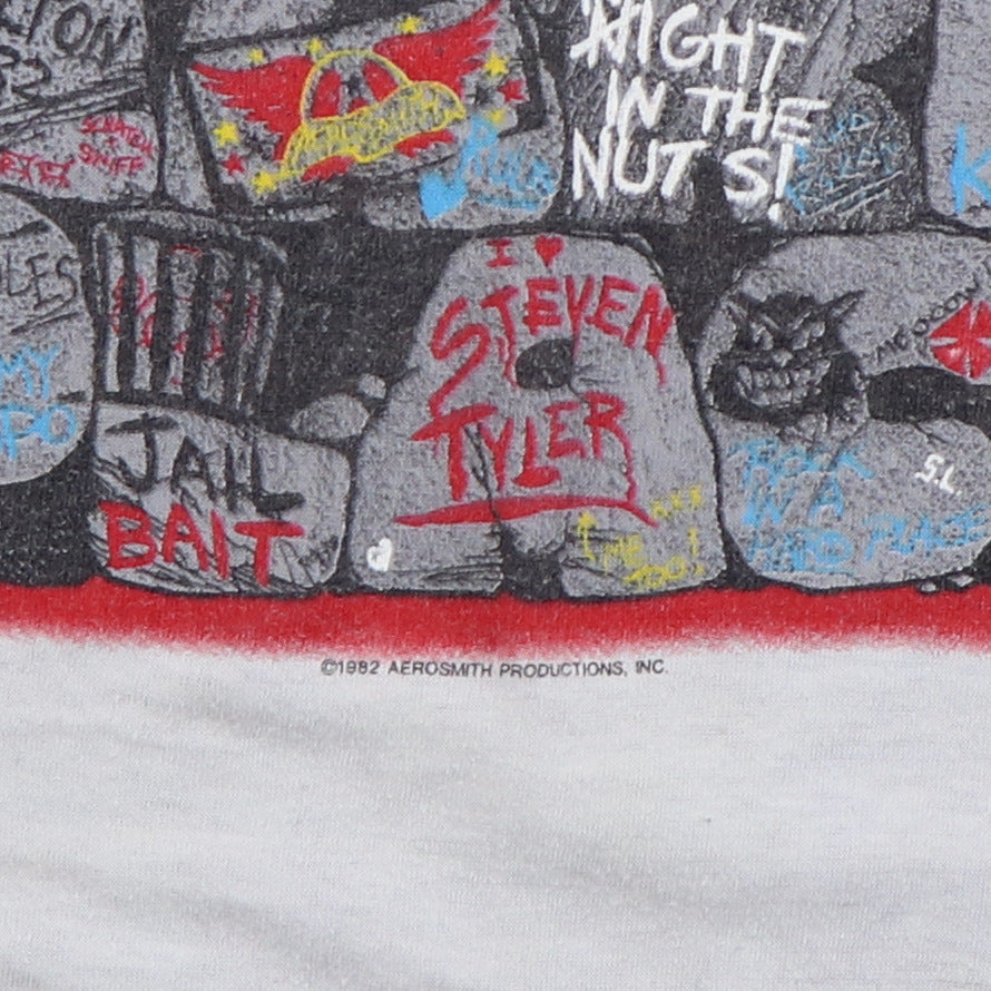 1982 Aerosmith Rock In A Hard Place Jersey Shirt
