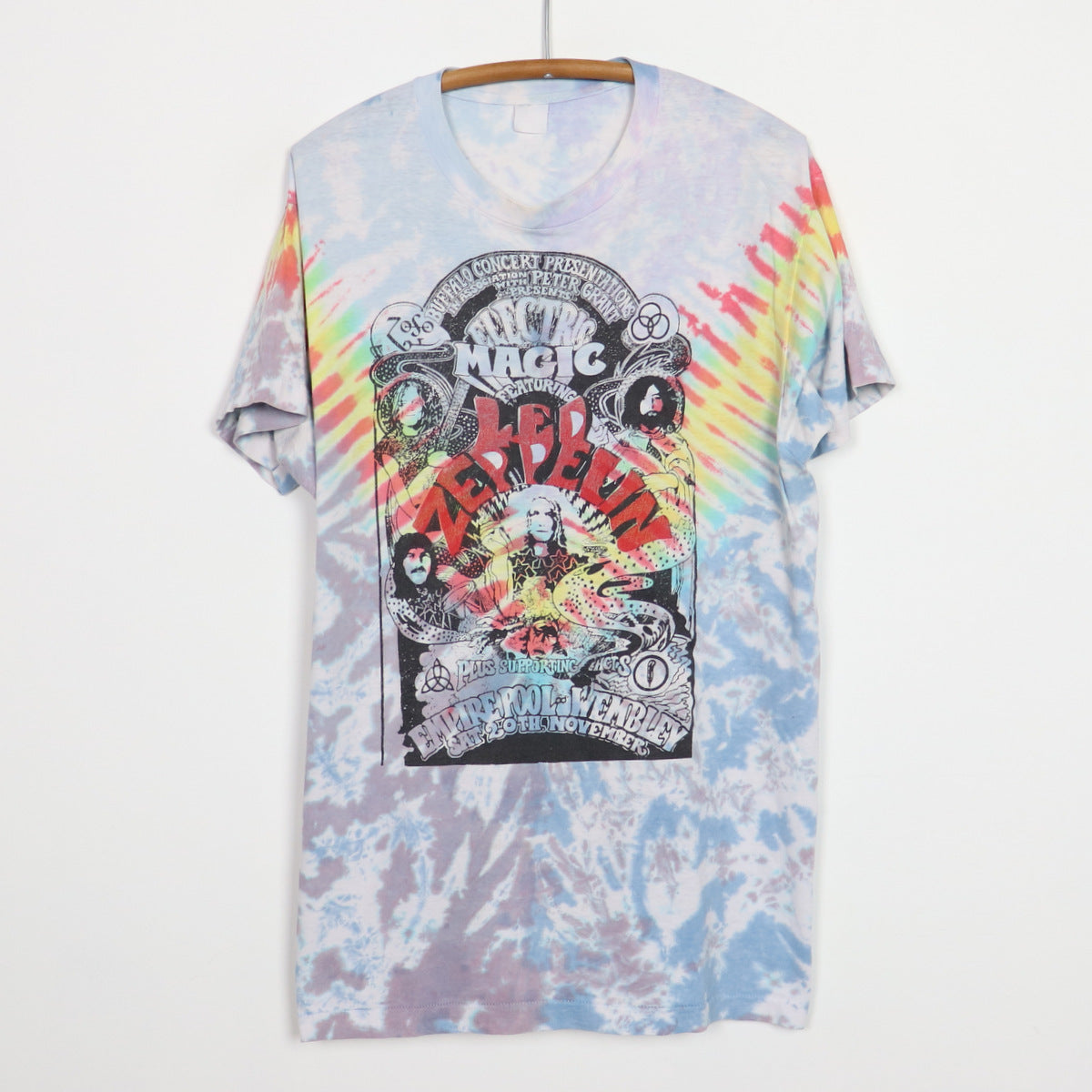 1980s Led Zeppelin Wembley Tie Dye Shirt