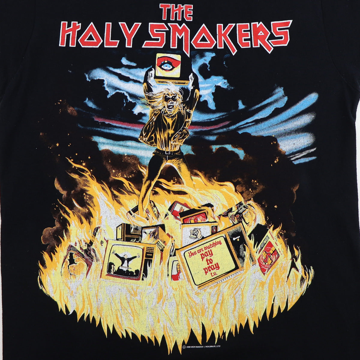1990 Iron Maiden Holy Smokers Secret Show Shirt