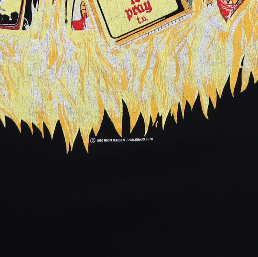 1990 Iron Maiden Holy Smokers Secret Show Shirt