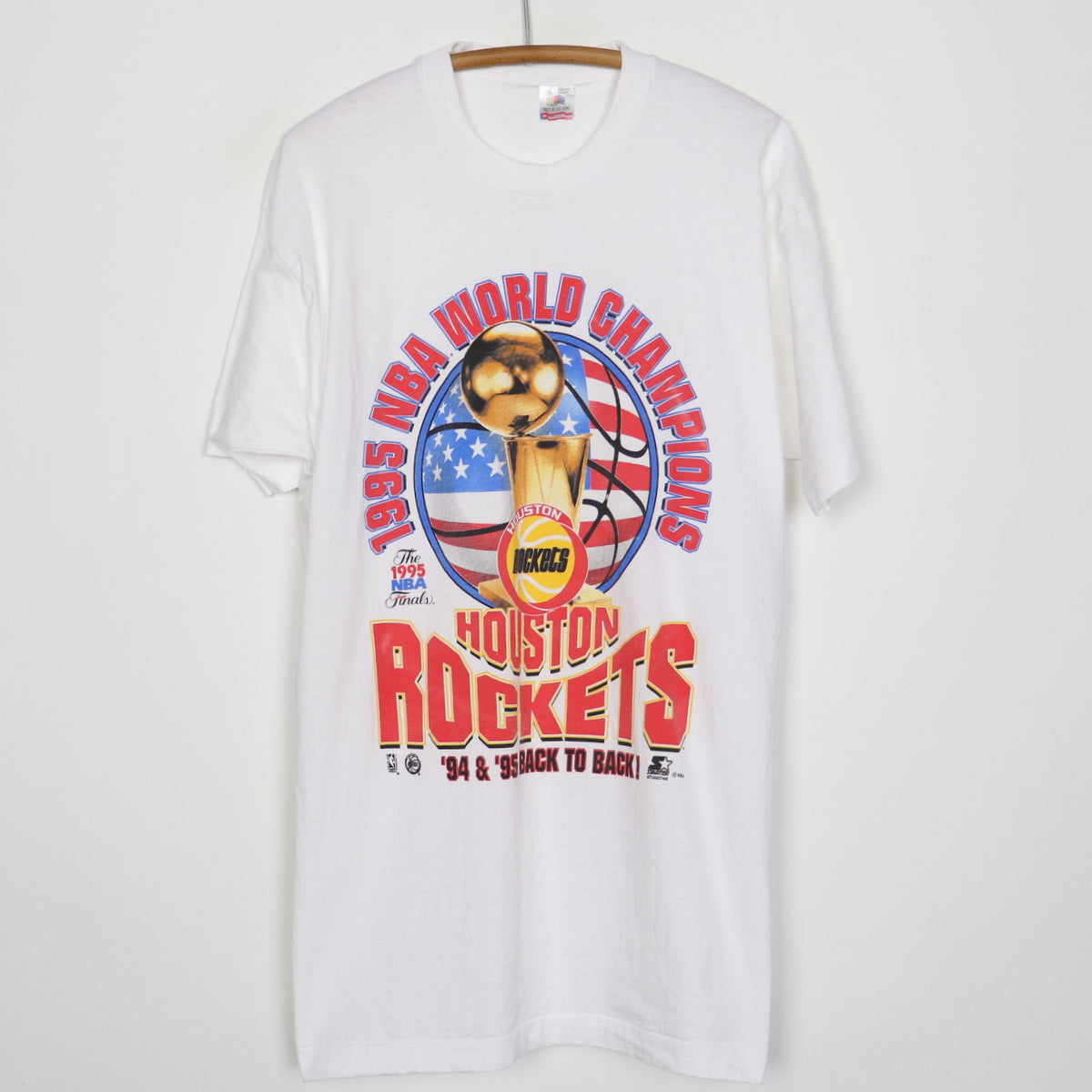 1995 Houston Rockets Back To Back Champions Shirt