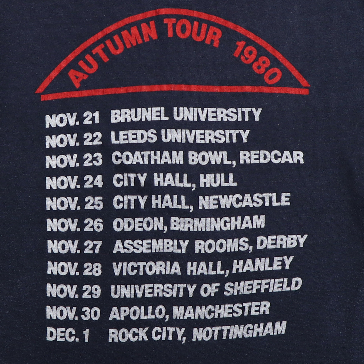 1980 Iron Maiden Autumn Tour Shirt