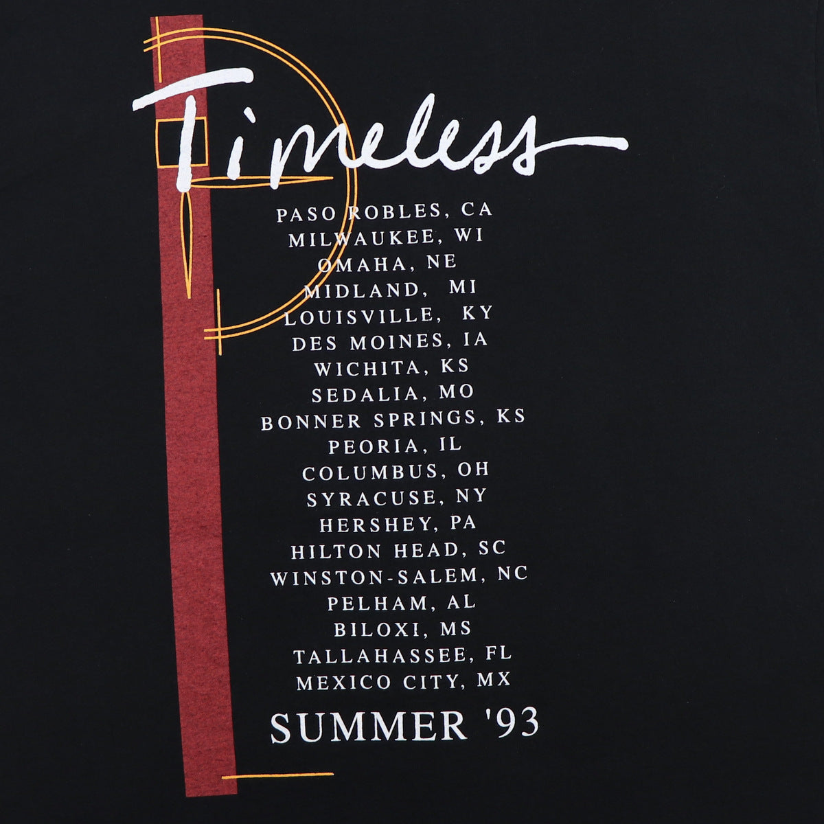 1993 Michael Bolton Timeless Summer Tour Shirt