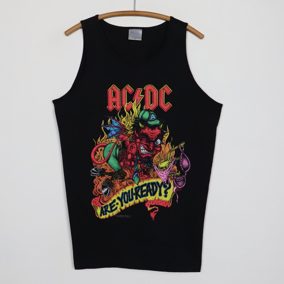1990 ACDC Are You Ready Tank Top Shirt | Authentic Vintage Tee