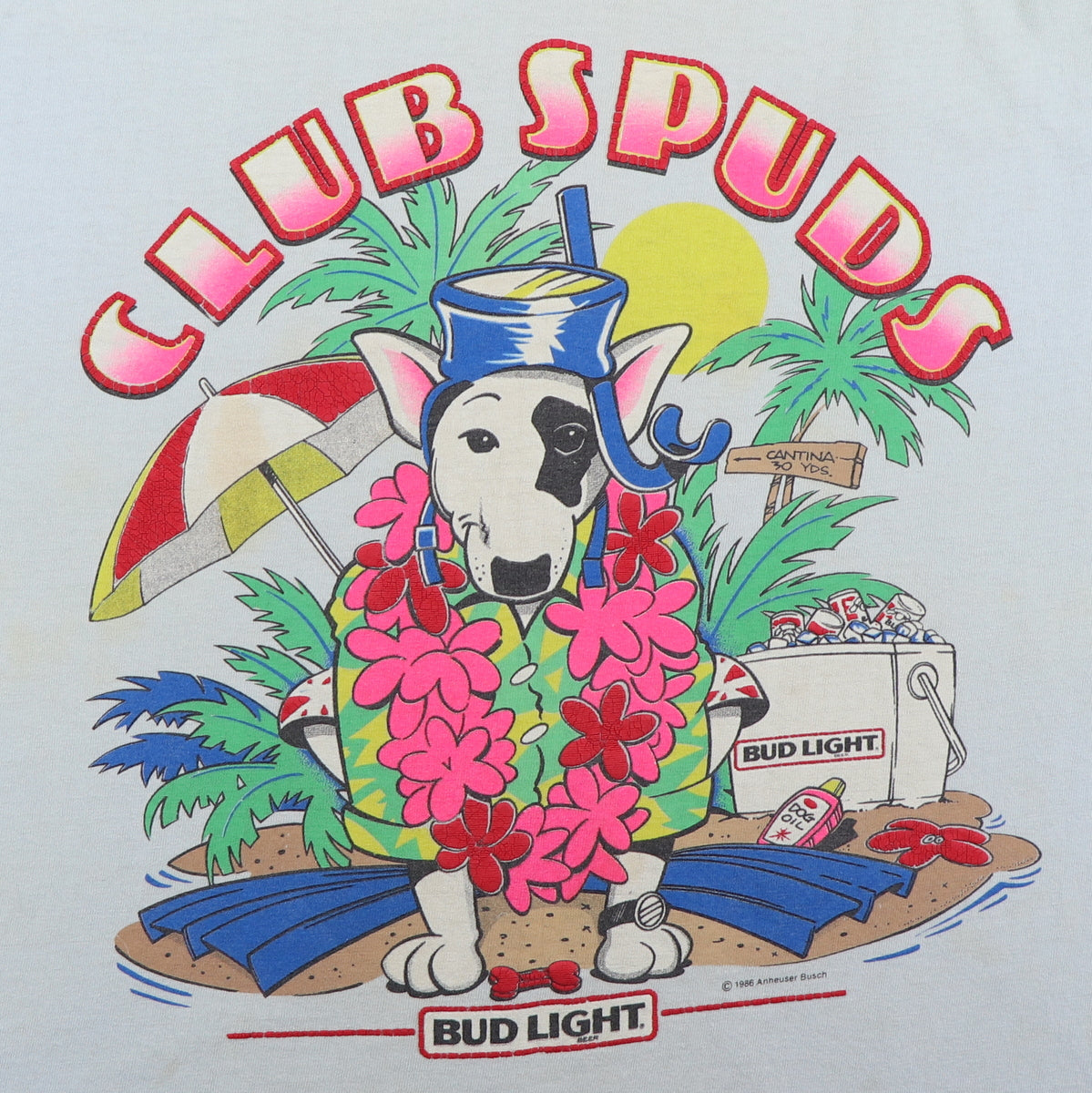 1986 Spuds MacKenzie Club Spuds Bud Light Shirt