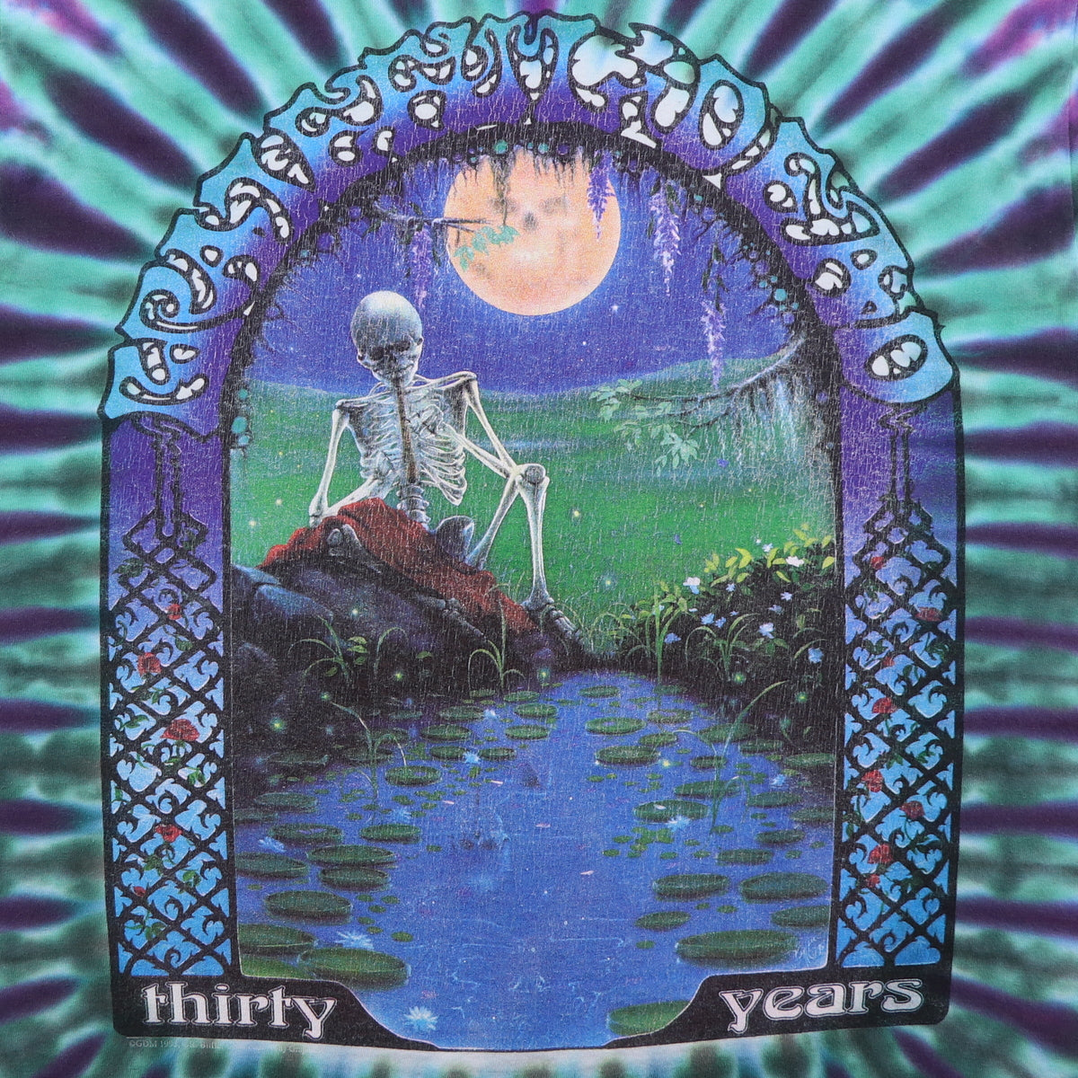 1995 Grateful Dead Thirty Years Tie Dye Shirt