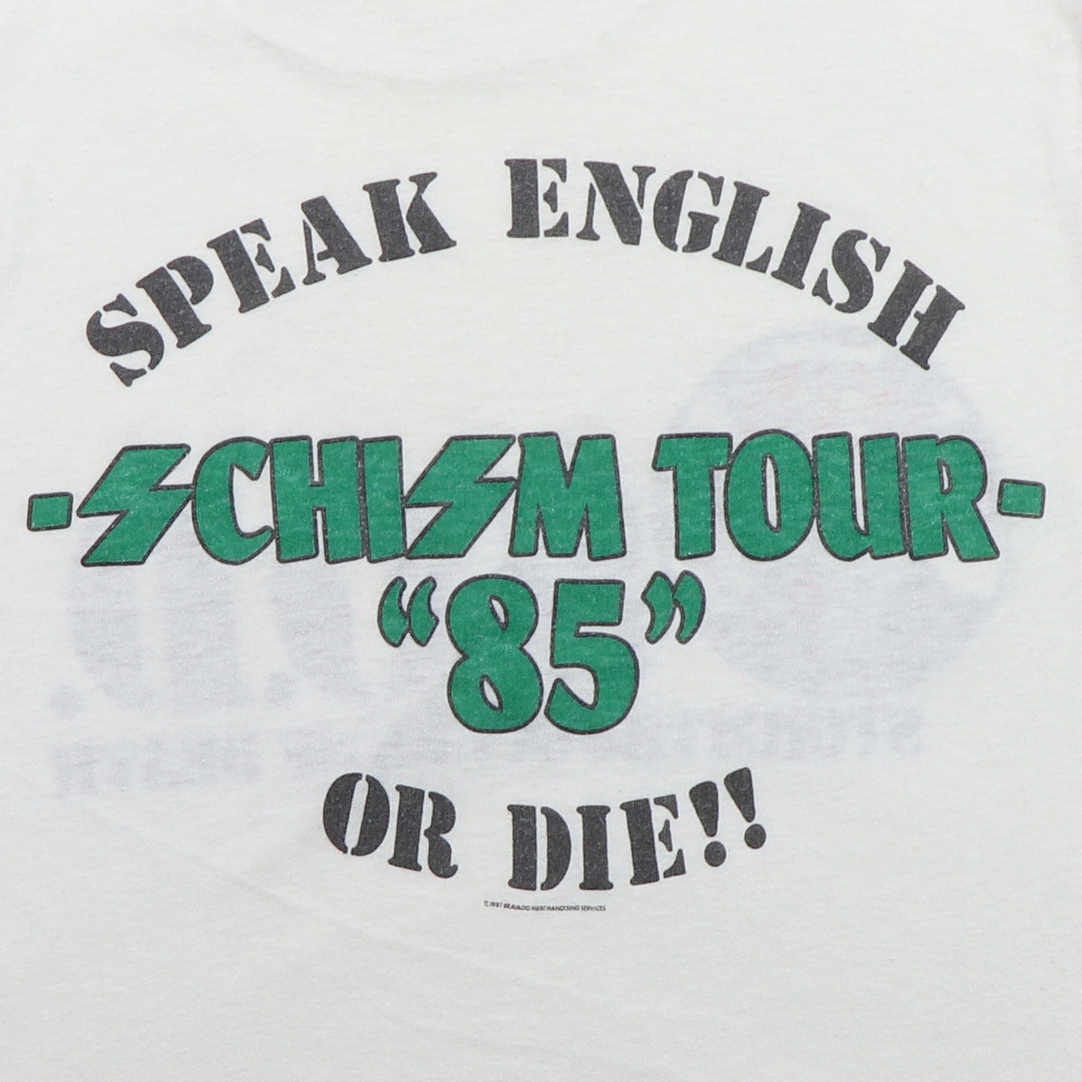1987 Stormtroopers Of Death Schism Tour Shirt