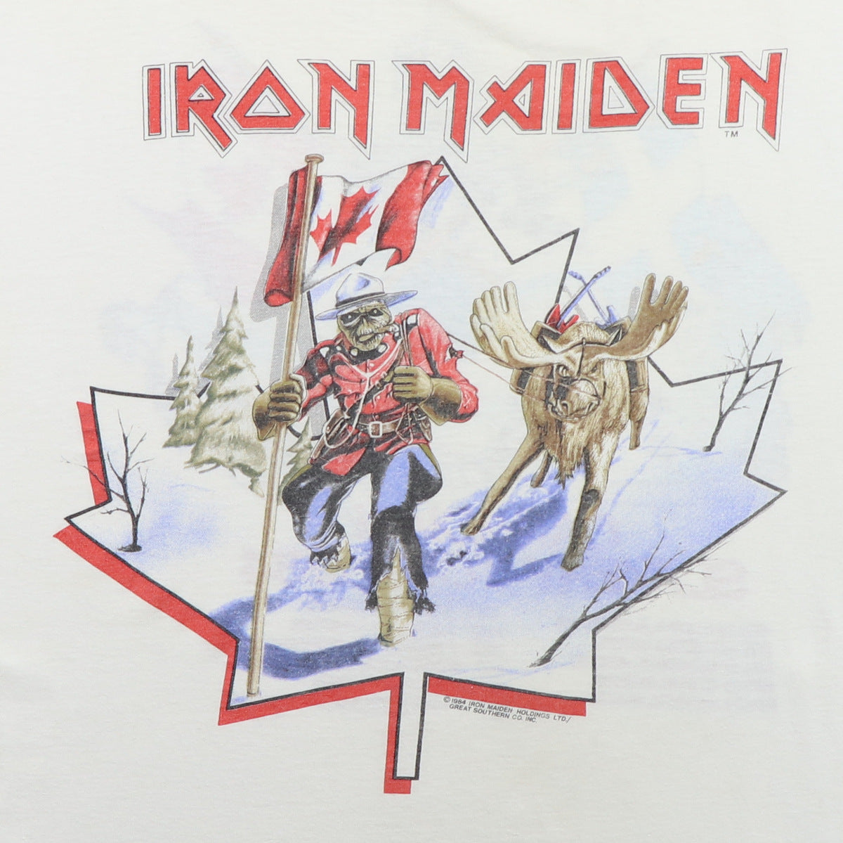 1984 Iron Maiden Canadian Slavery Tour Shirt
