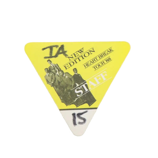 1988 New Edition Heartbreak Tour Backstage Pass
