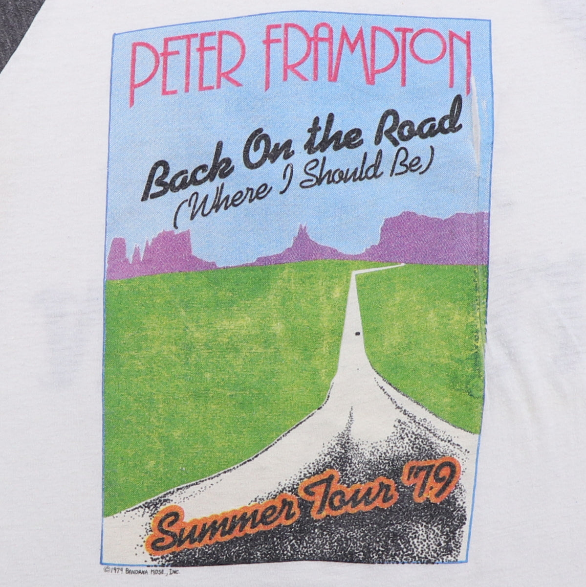 1979 Peter Frampton Back On The Road Tour Jersey Shirt