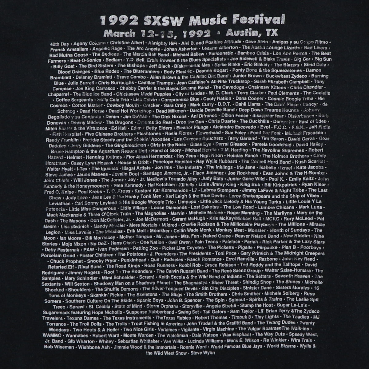 1992 SXSW Music Festival Shirt