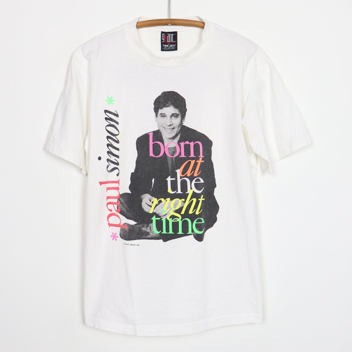 1991 Paul Simon Born At The Right Time Tour Shirt