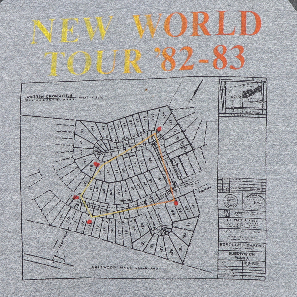 1982 Rush Signals New World Tour Jersey Shirt