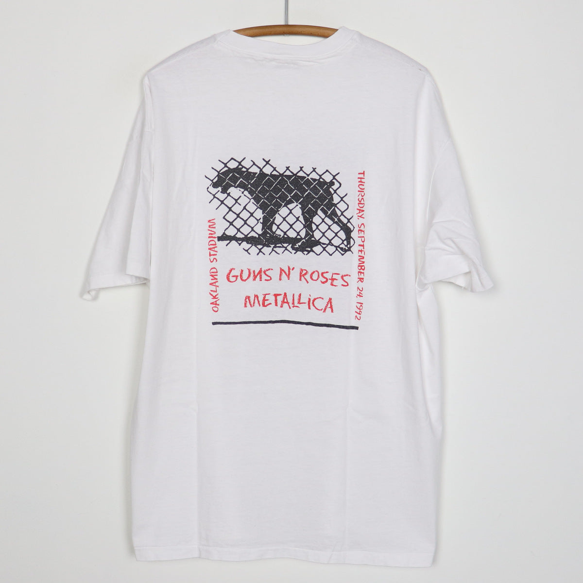 1992 Guns N Roses Metallica Day On The Green Concert Crew Shirt