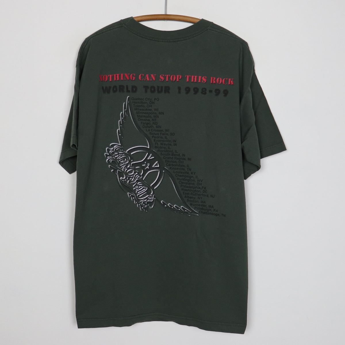1998 Aerosmith Nothing Can Stop This Rock World Tour Shirt