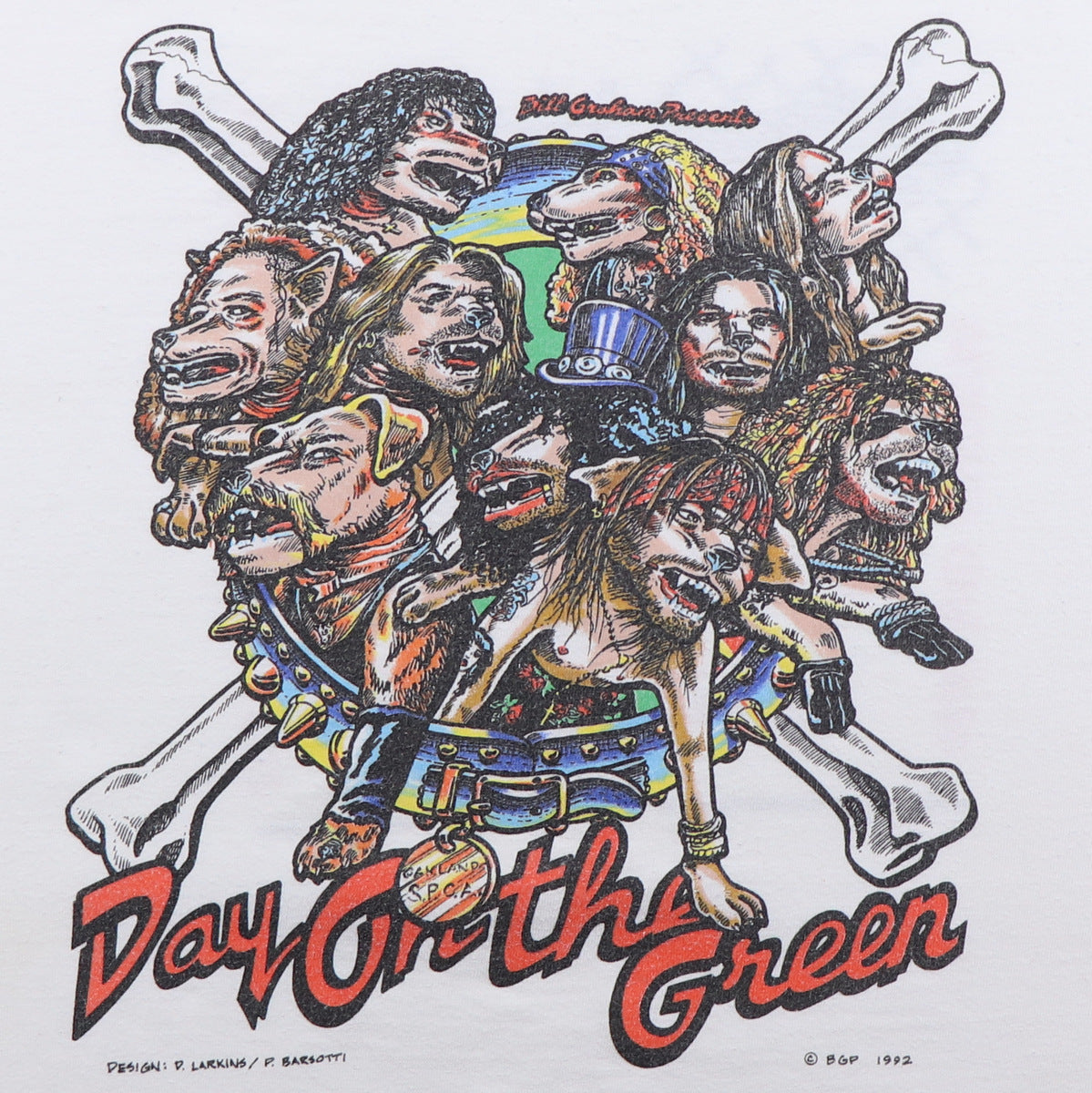 1992 Guns N Roses Metallica Day On The Green Concert Crew Shirt