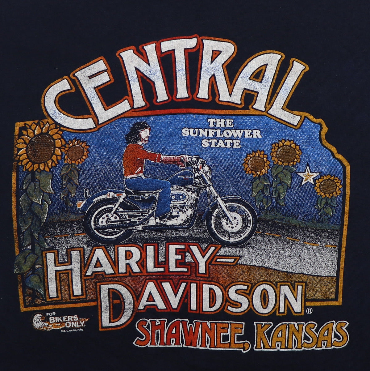1980s Central Harley Davidson Shawnee Kansas Shirt