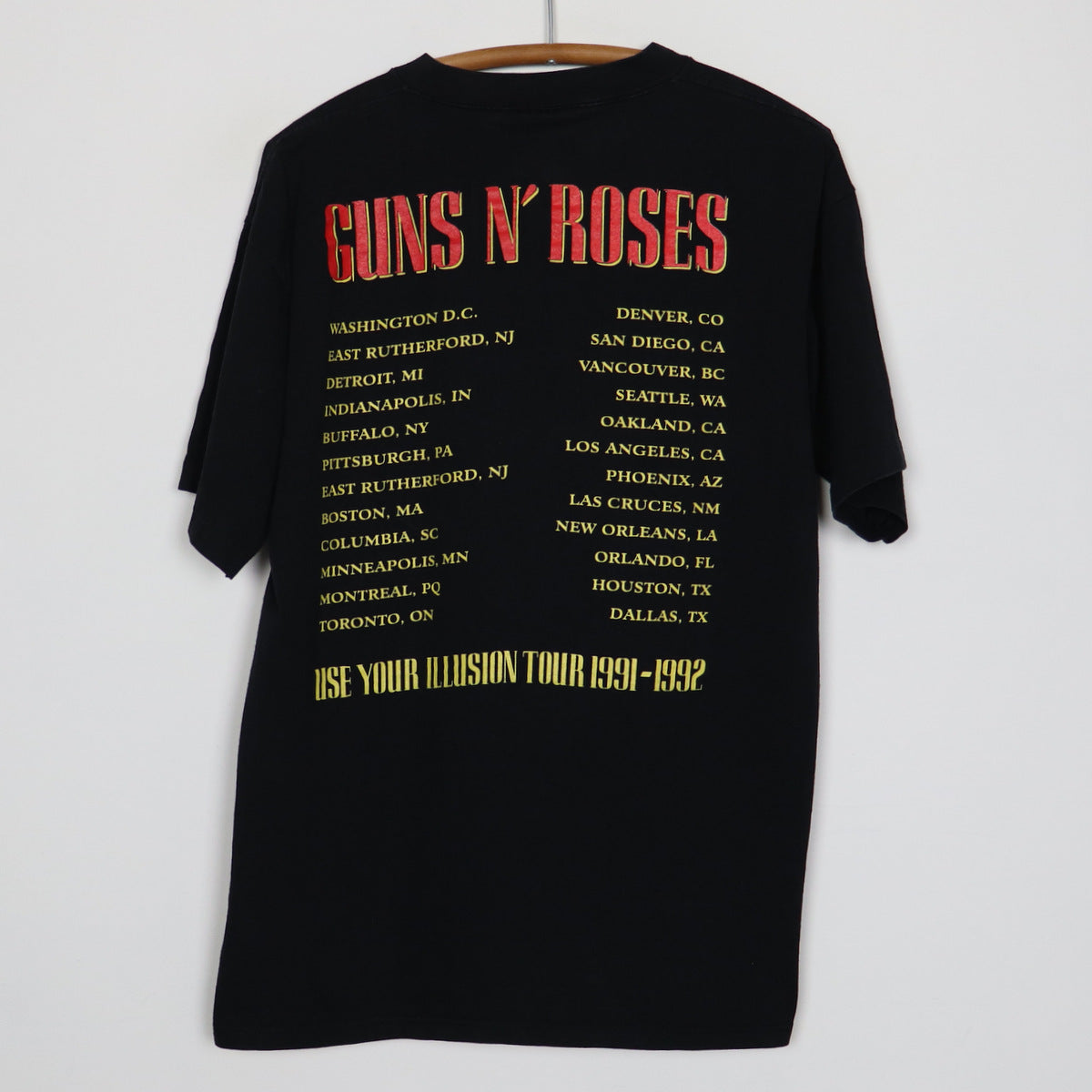 1992 Guns N Roses Use Your Illusion Tour Shirt