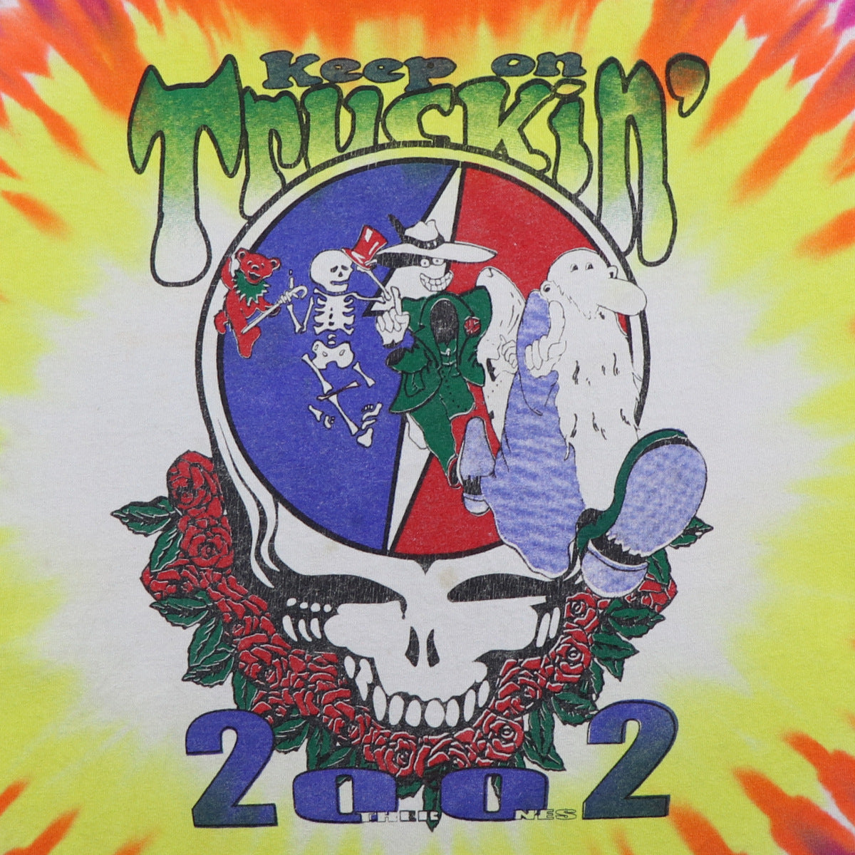 2002 The Other Ones Grateful Dead Reunion Tour Tie Dye Shirt